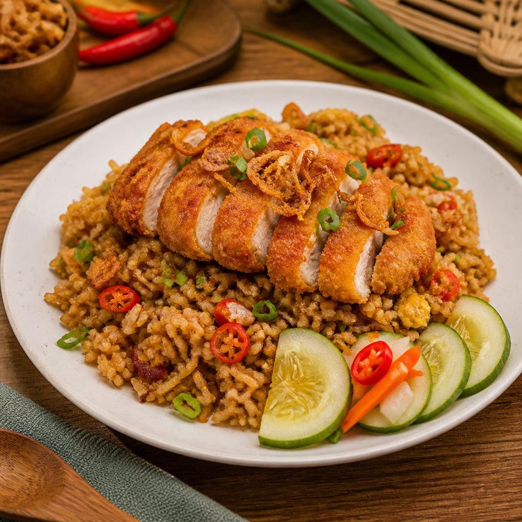 Bakmi Golek Nasi Goreng Ayam